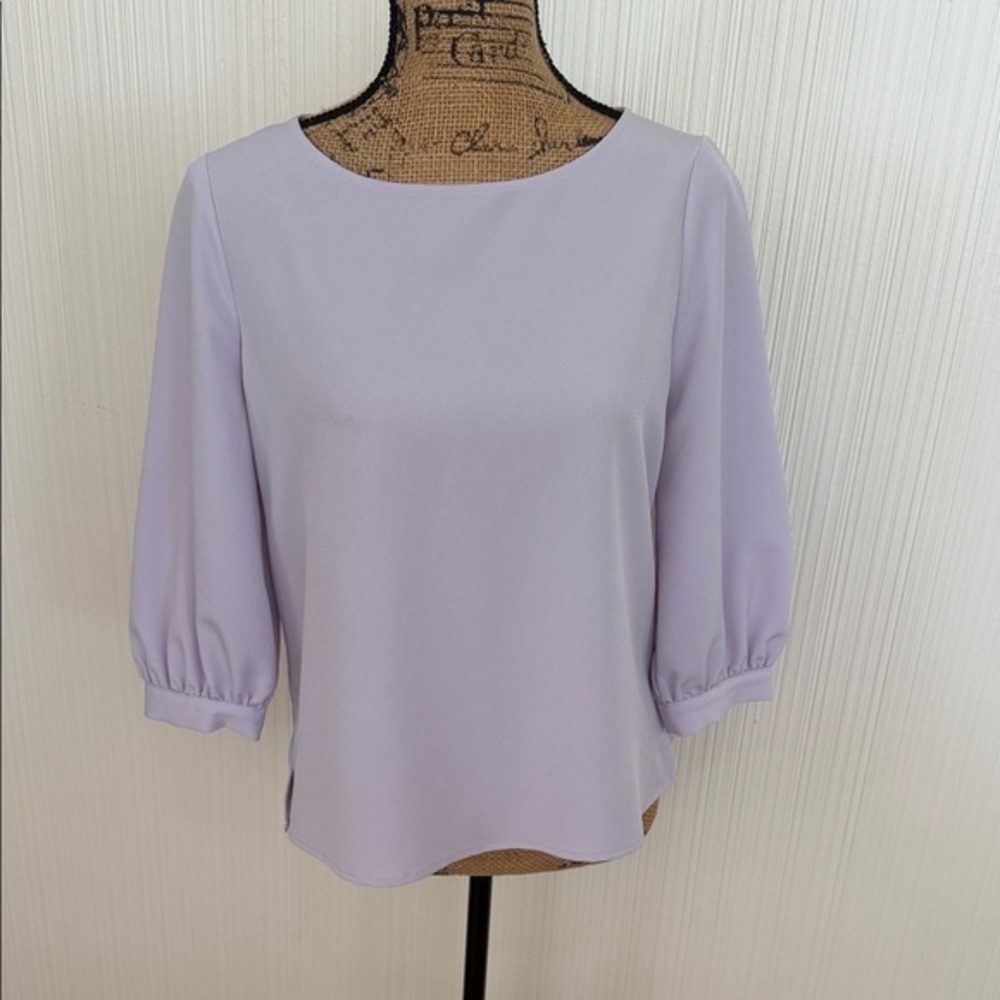 Apt. 9 Lavender Puff-Sleeve Blouse